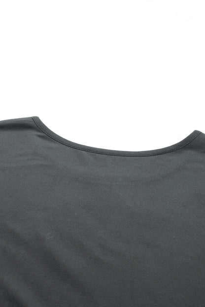 Robe t-shirt décontractée à pois contrastés et poches 