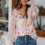 Cakewalk Floral Smocked Blouse