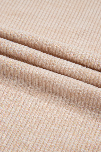 Jet Stream Floral Patchwork Ribbed Side Pockets Wide Leg Jumpsuit