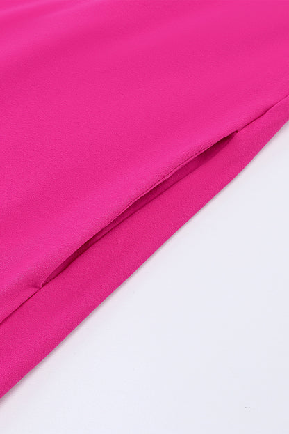 Robe t-shirt à manches courtes et imprimé léopard contrasté avec fentes 