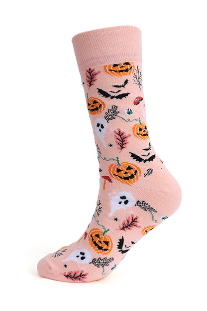 Chaussettes à imprimé éléments d'Halloween de la saison effrayante de Delicacy