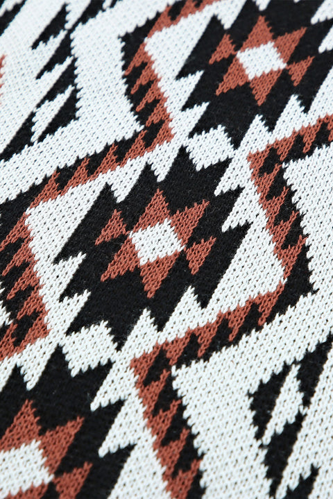 Aztec Geometric Print Knitted Tank Top
