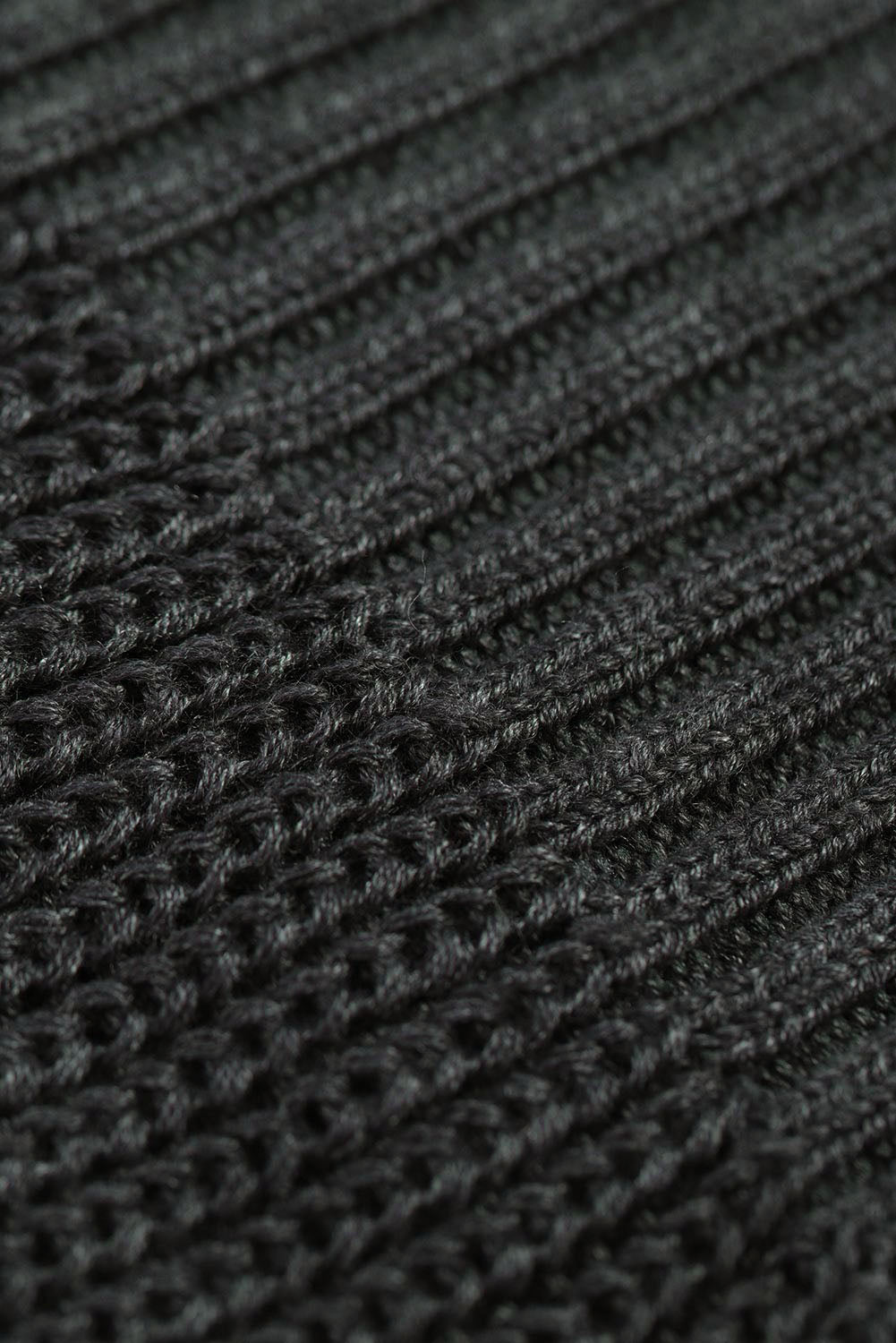 Suéter de punto acanalado con hombros descubiertos y cinturón cruzado sin espalda para mujer, informal, holgado, de manga larga, Color sólido, para invierno