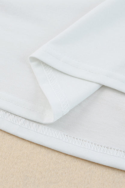 Chemisier à col rond et manches bouffantes 