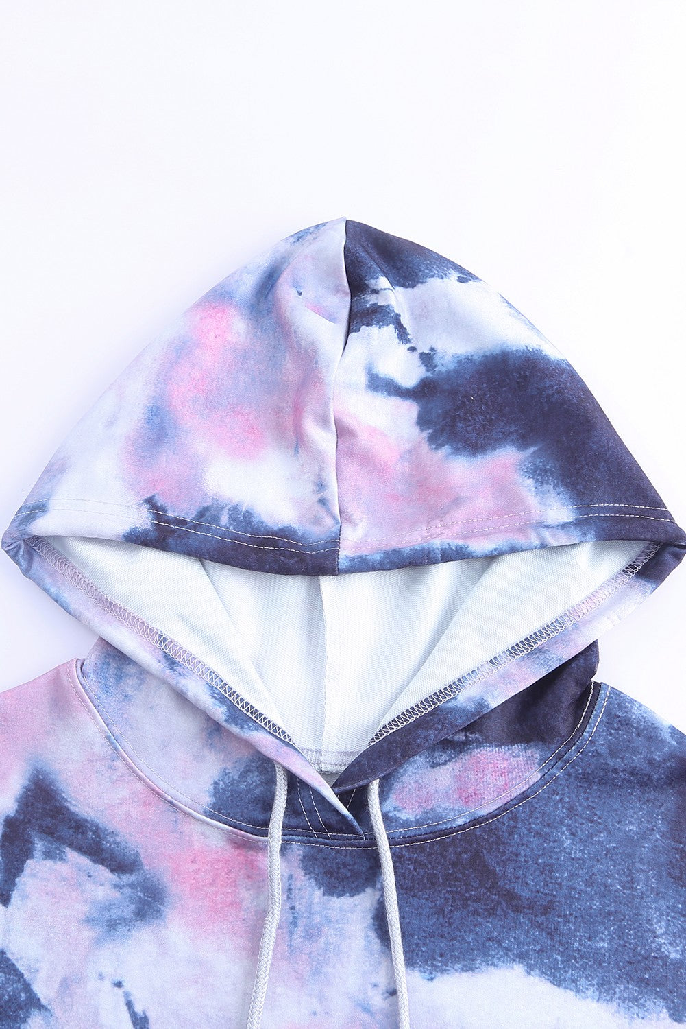Sudadera con capucha y bolsillo de canguro multicolor con efecto tie-dye