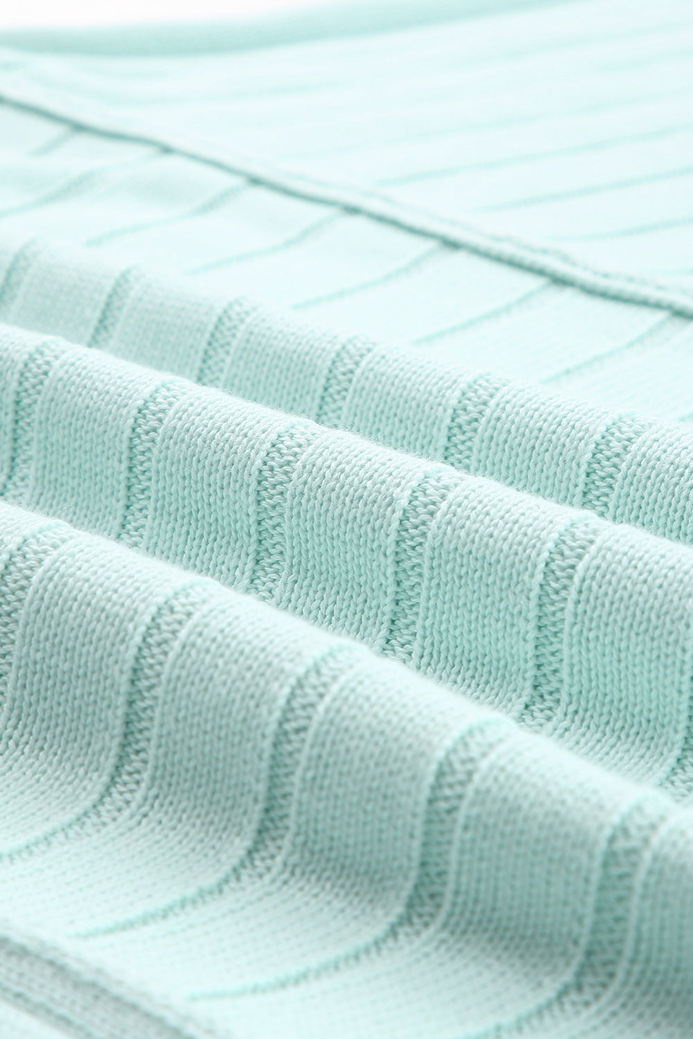 Haut dolman en tricot côtelé marron à coutures apparentes 