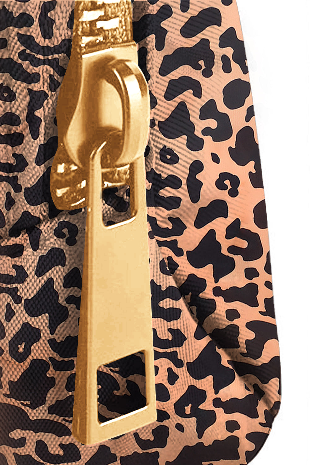 Leopard Print Buckle Canvas Chest Bag 20*5*14cm