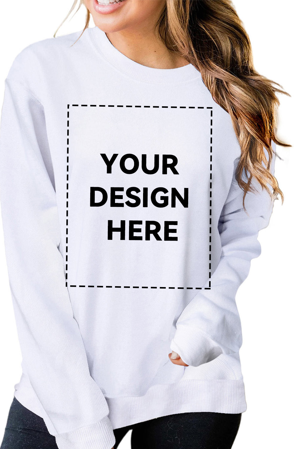 Blank Apparel - Sweat-shirt ras du cou uni rouge