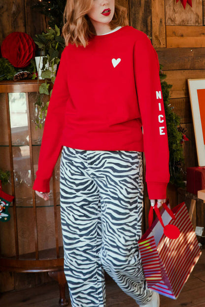 Sweat-shirt brodé Père Noël