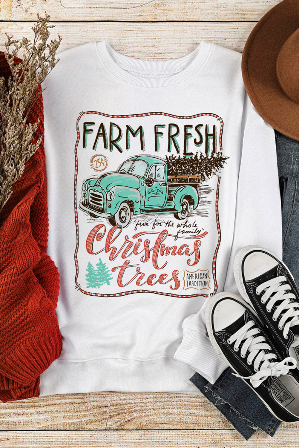 Sweat-shirt à imprimé léopard MERRY and BRIGHT