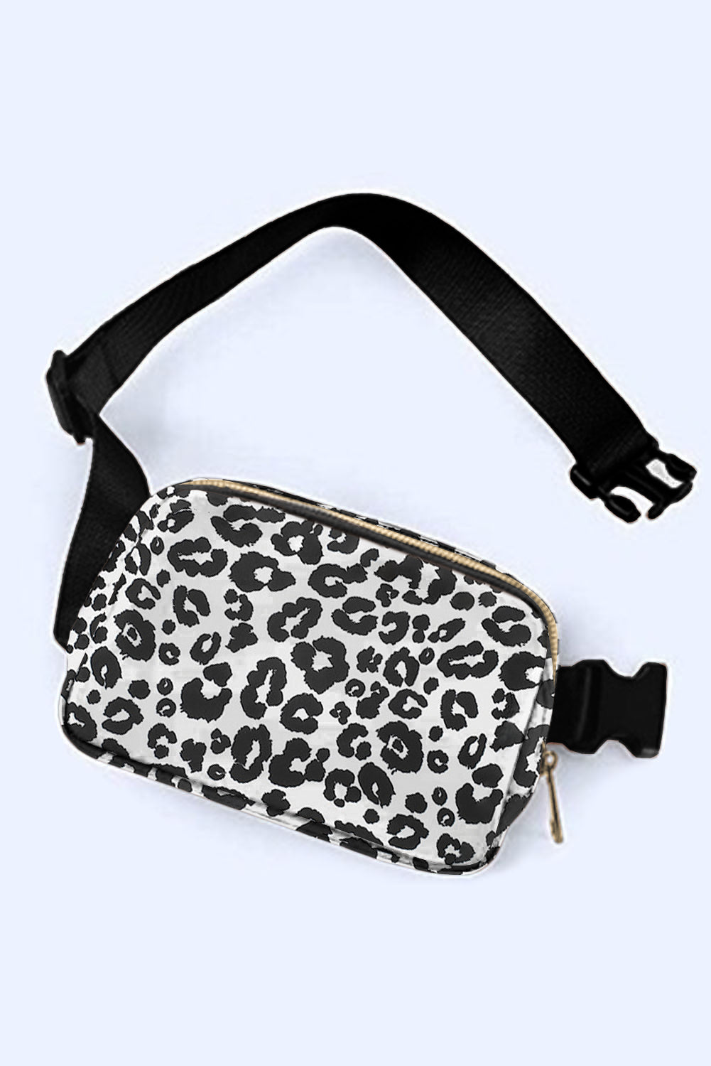 Leopard Print Buckle Canvas Chest Bag 20*5*14cm