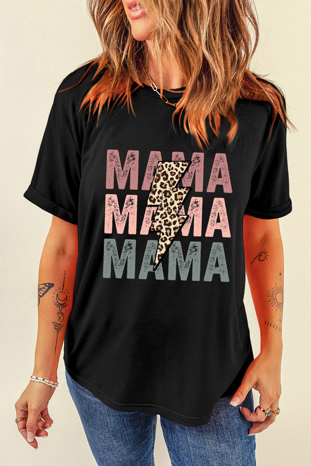 T-shirt graphique Black MAMA Bolt