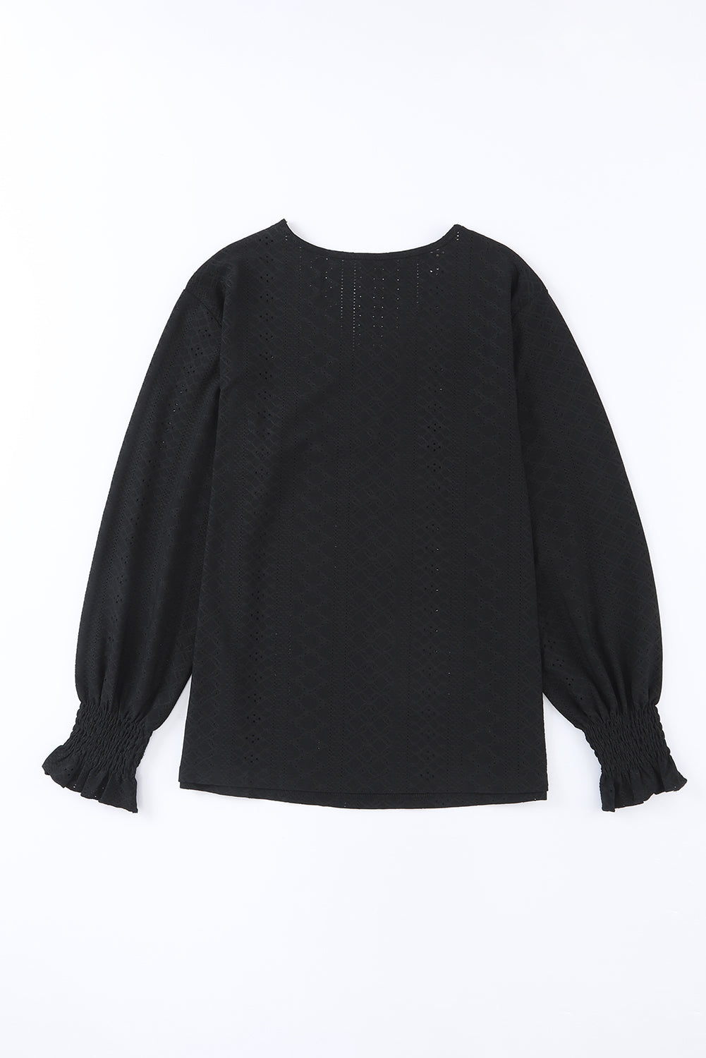 Chemisier à manches courtes et col en V avec bordure en dentelle