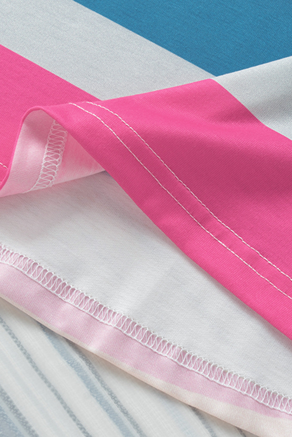 Débardeur à rayures multicolores et col cranté