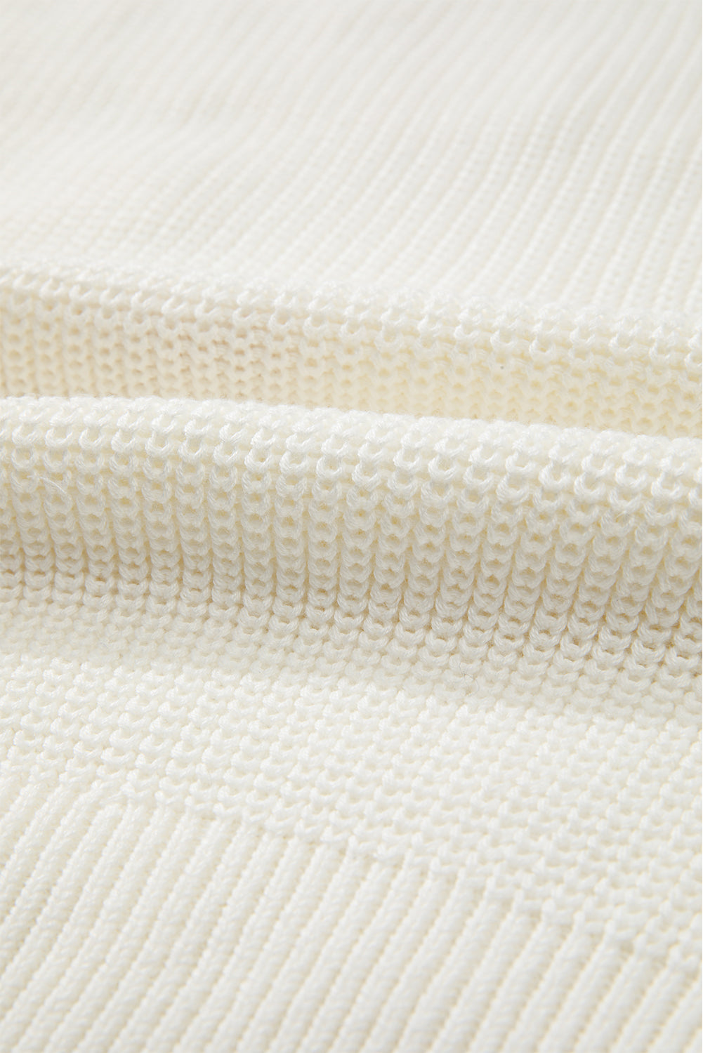 Pull de Noël rayé blanc avec lettres lumineuses et joyeuses