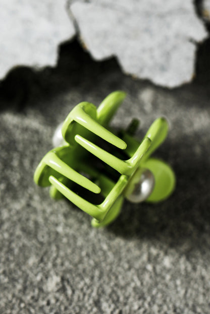 Pasador de pelo de flor de perla verde claro 