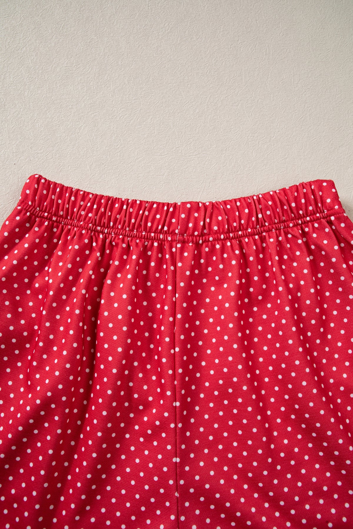 Red Plaid/ Polka Dot MERRY Holiday Long Sleeve Top and Shorts Set