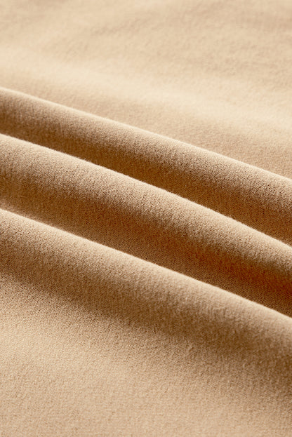 Sweat à capuche ample doublé en polaire parchemin avec poches kangourou à demi-fermeture éclair