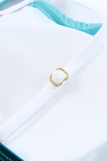 Maillot de bain tankini dos nu Peekaboo à dégradé de couleurs océaniques 