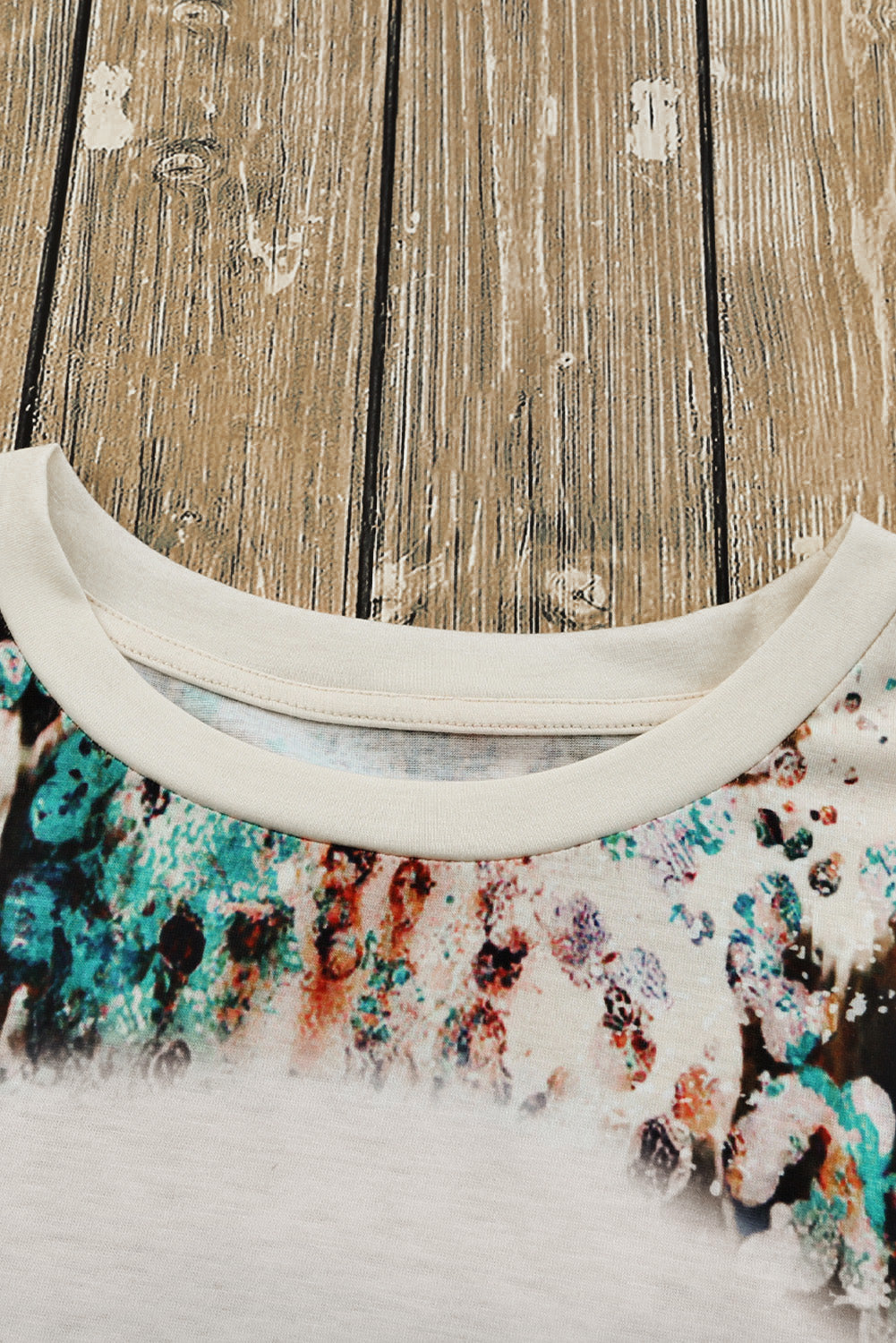 Blank Apparel - T-shirt graphique vierge à imprimé western vert délavé