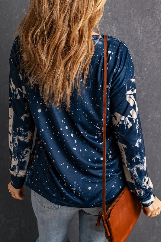 Pull multicolore vintage décoloré Burning Vibe 