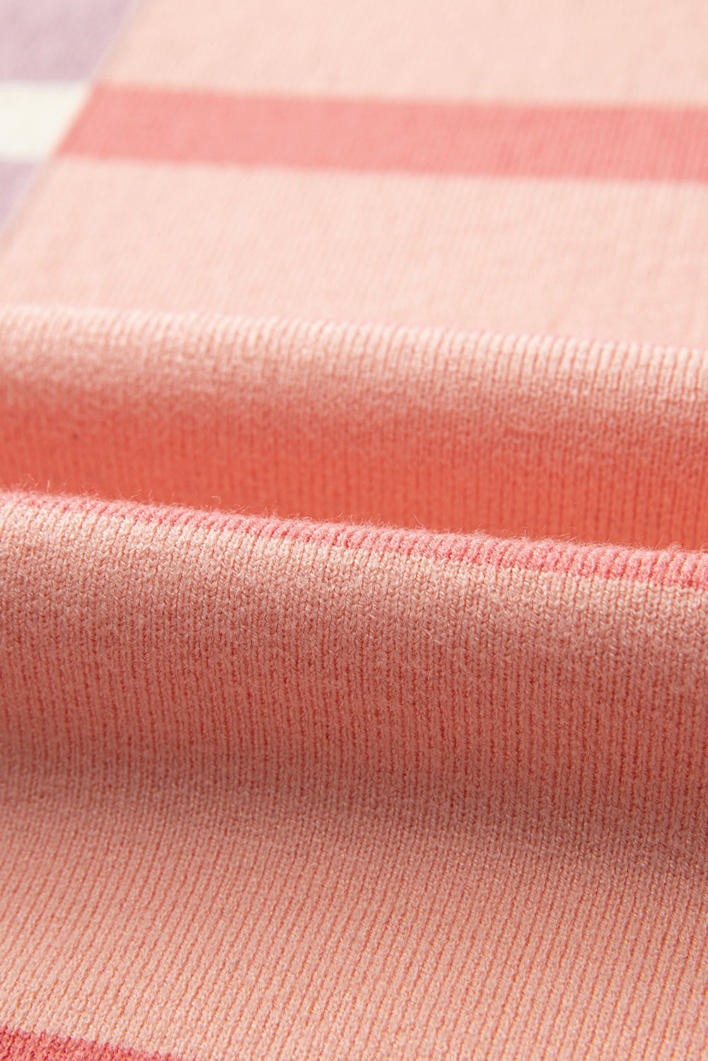 Pull oversize à rayures roses et blocs de couleurs