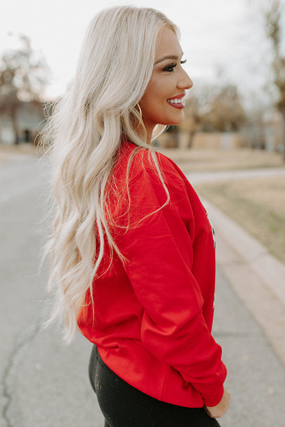 Sweat-shirt brodé Père Noël