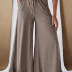 DUNE Ruffled Wide Leg Pull On High Waist Pants with Pockets