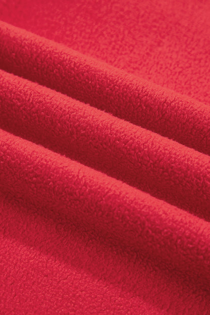 Racing Red Exposed Seam Detail Reversible Double Wear Plus Size Sweatshirt
