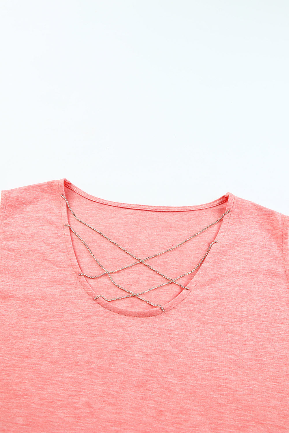 Débardeur ample à bretelles et strass