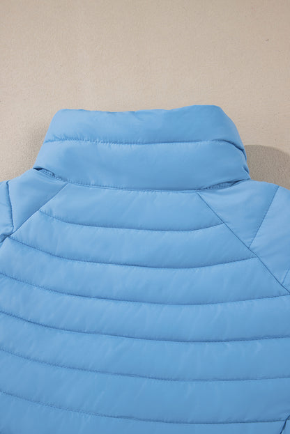 Doudoune matelassée zippée de couleur unie Myosotis