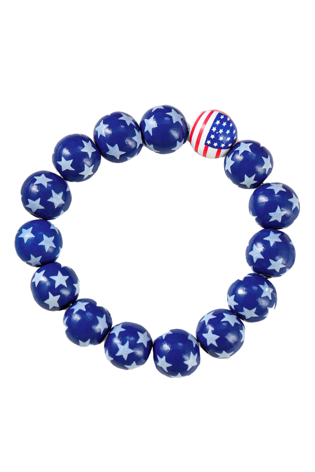 American Flag Accent Starry Beading Bracelet
