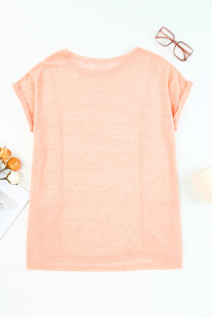 Robe de plage ample à manches courtes et poches 