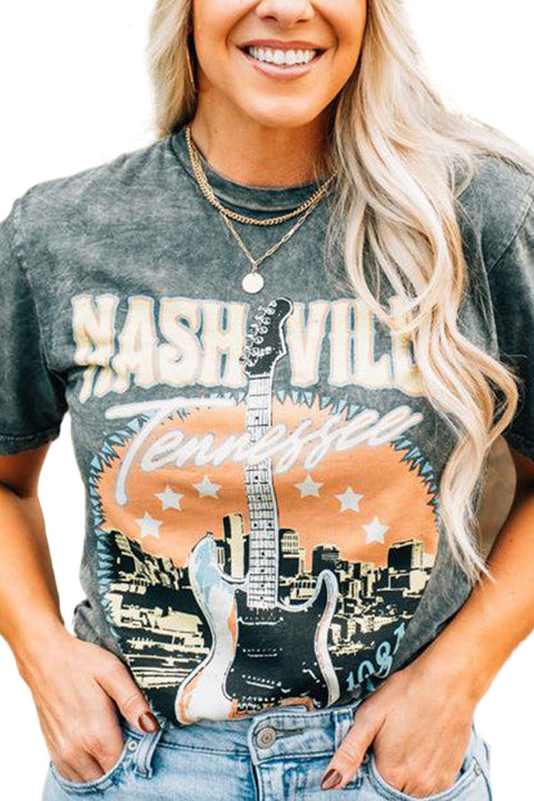 Camiseta gráfica de música vintage de NASHVILLE Tennessee
