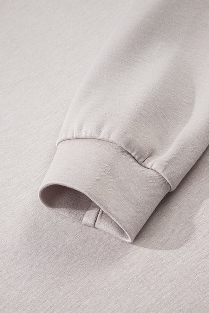 Jet Stream Solid Color Drop Shoulder Pullover Drawstring Mini Skirt 2pcs Outfit