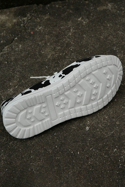 Western Cow Print Sunflower Shoes