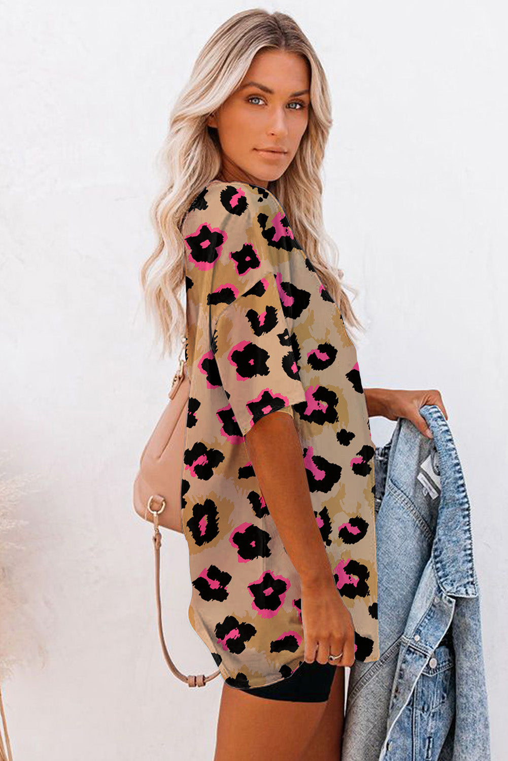 T-shirt ample imprimé léopard boyfriend 