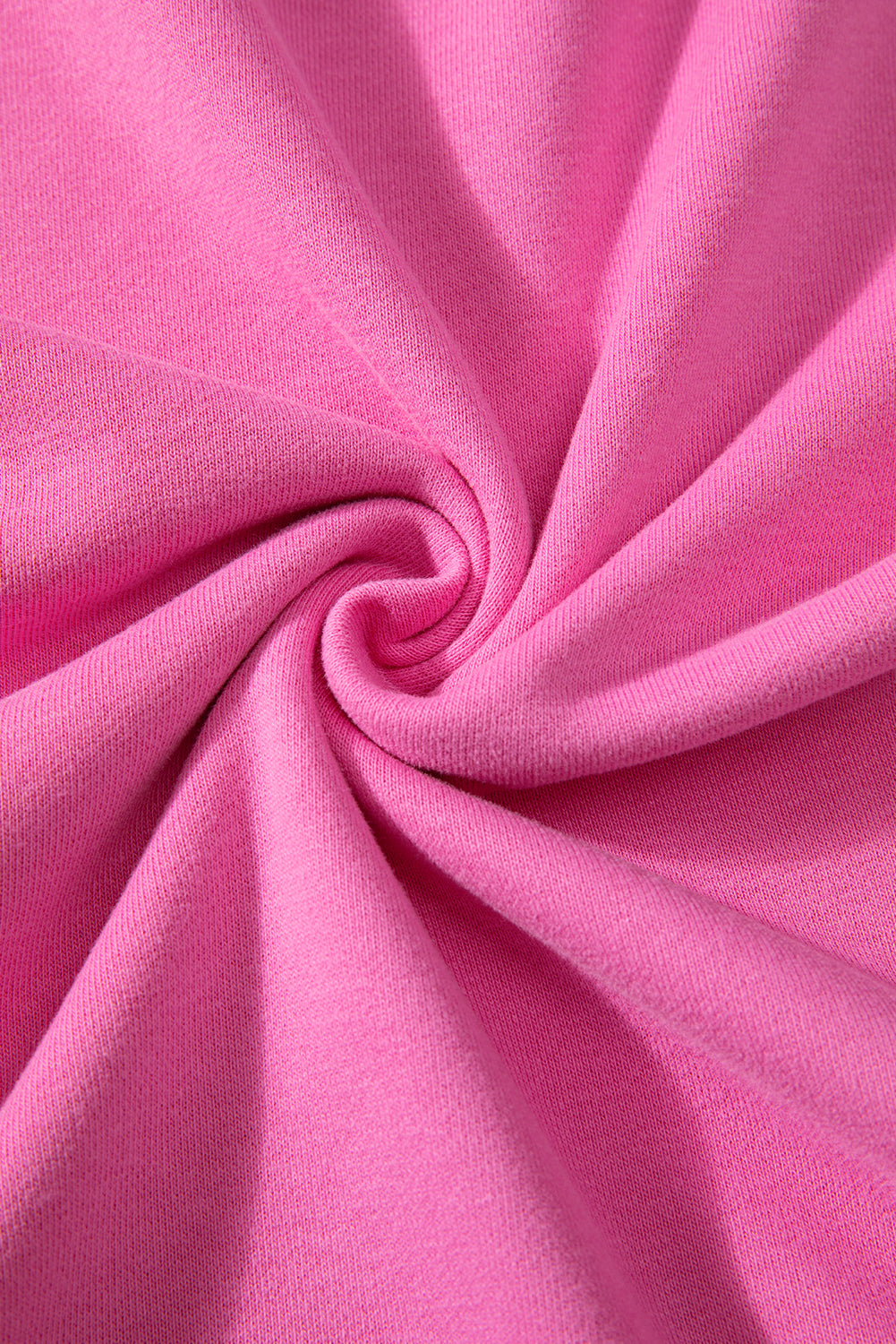 Sweat-shirt uni Bonbon à col rond et ourlet haut-bas