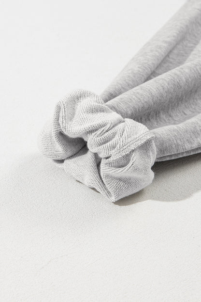 Sweat à capuche surdimensionné gris clair uni avec poche kangourou et demi-fermeture éclair