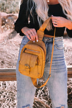 Khaki Vintage Multi Pockets Sling Bag