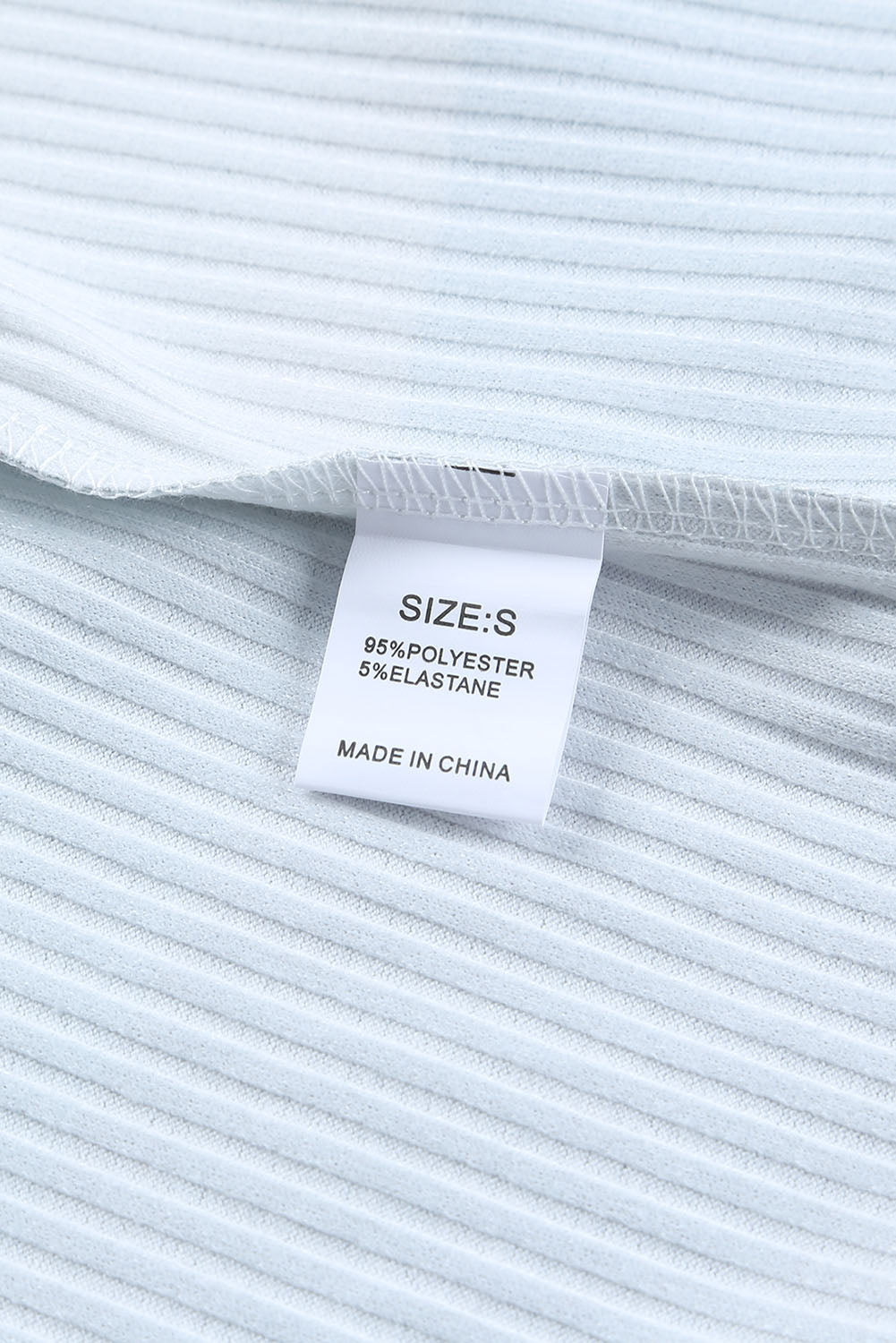 Color Block Ribbed Long Sleeve Top with Pocket