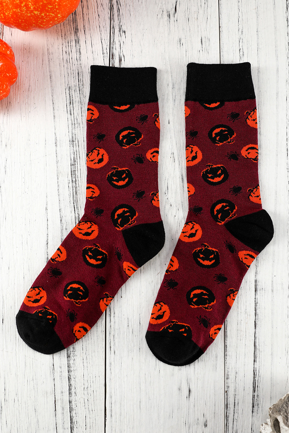 Calcetines con gráfico de moda de Halloween naranja Vitality 