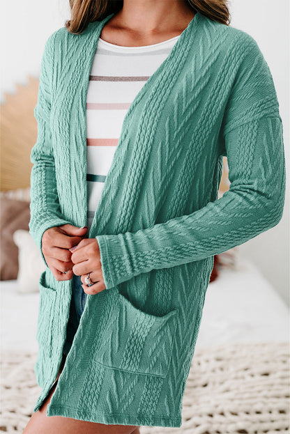Cardigan ouvert à texture unie Canton avec poche