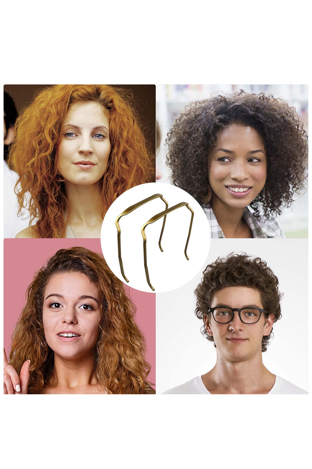 Silvery Thick Hair Squared Plastic Hair Hoop