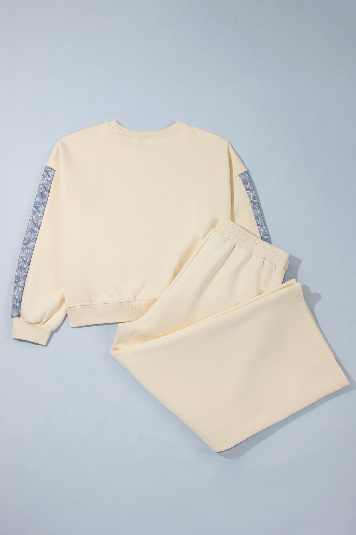 Parchment HOWDY Letter Print Colorblock Side Stripe Long Sleeve Plus Size Set