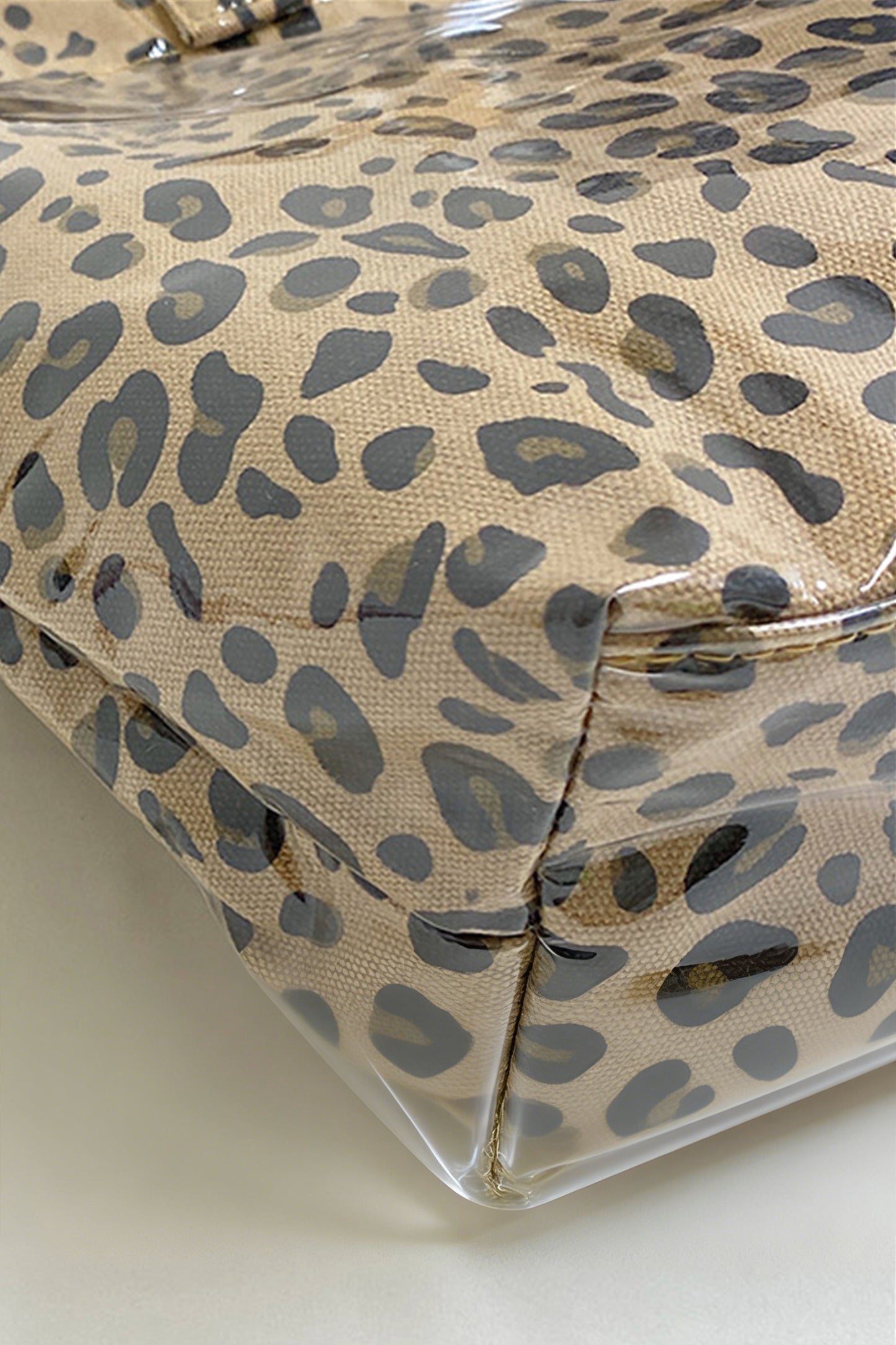 Brown Leopard PU Leather Water Proof Tote Bag