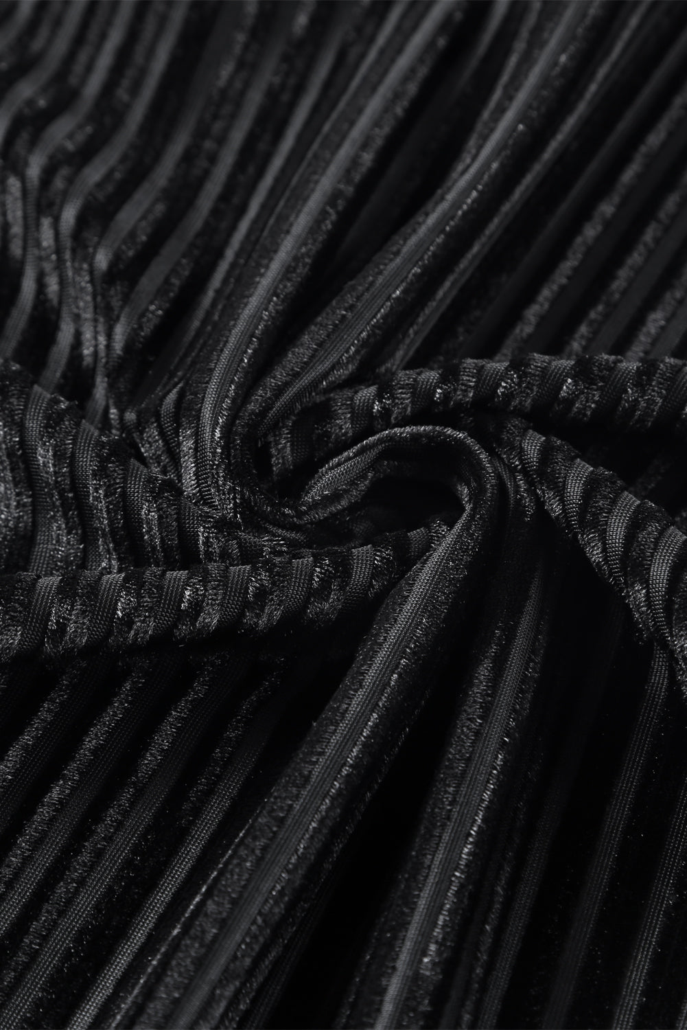 Body en velours côtelé à manches longues et pois transparents