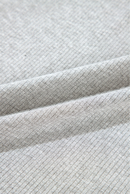 Ensemble tunique ample gris clair uni et short slim