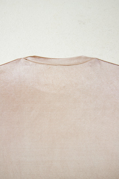 Gold Round Neck Metallic Tank Top