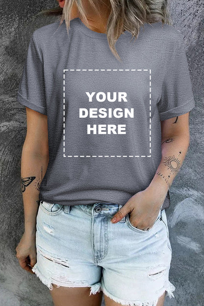 Blank Apparel - T-shirt ras du cou kaki uni personnalisé